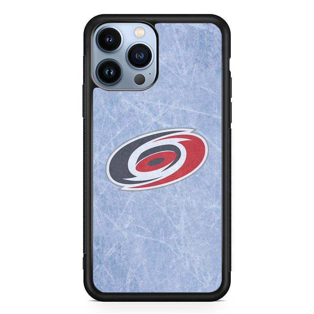 Hockey Carolina Hurricanes NHL 001 iPhone 13 Pro Max Case-Rubber / Black (2D Case)-Xtracase