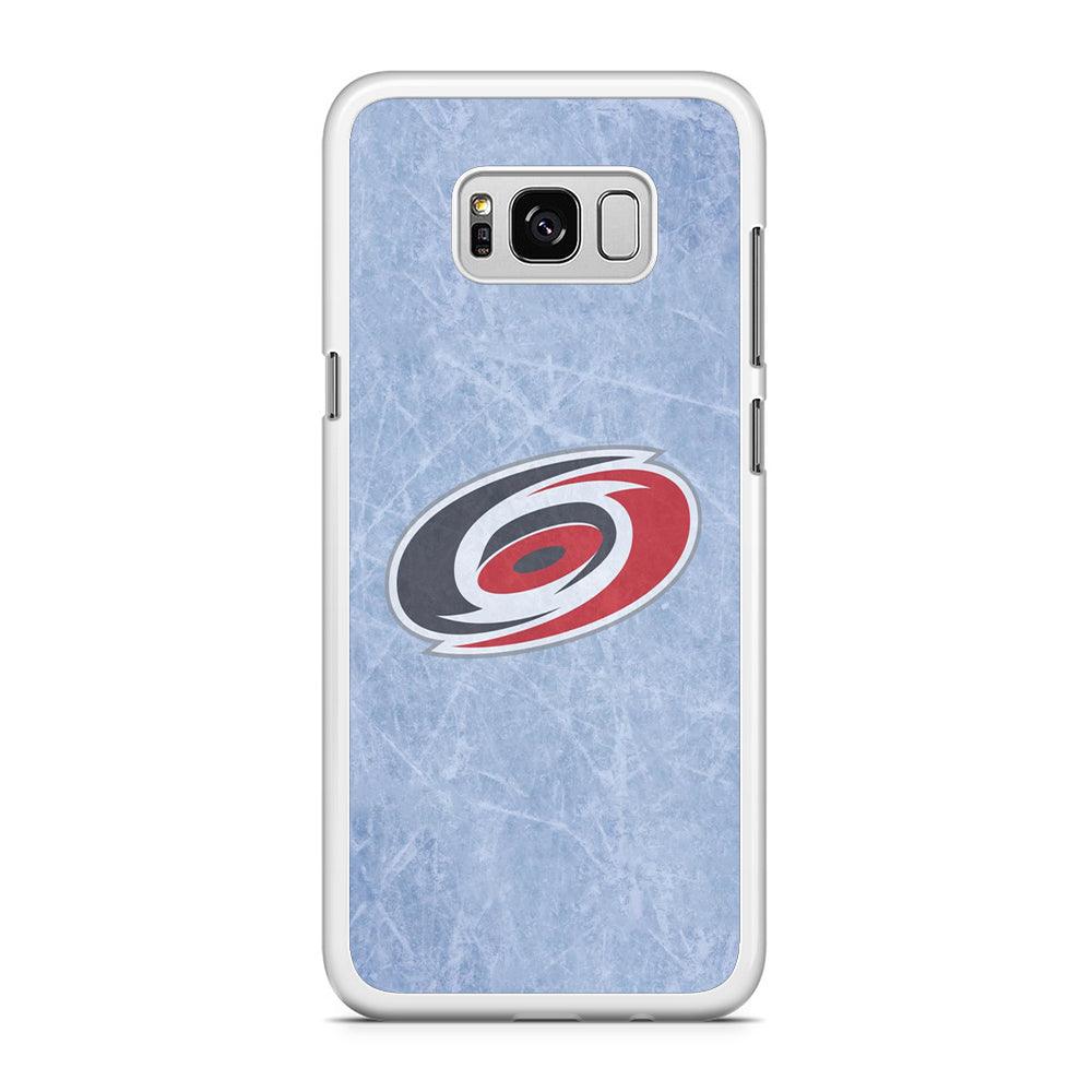 Hockey Carolina Hurricanes NHL 001 Samsung Galaxy S8 Case-Rubber / White (2D Case)-Xtracase