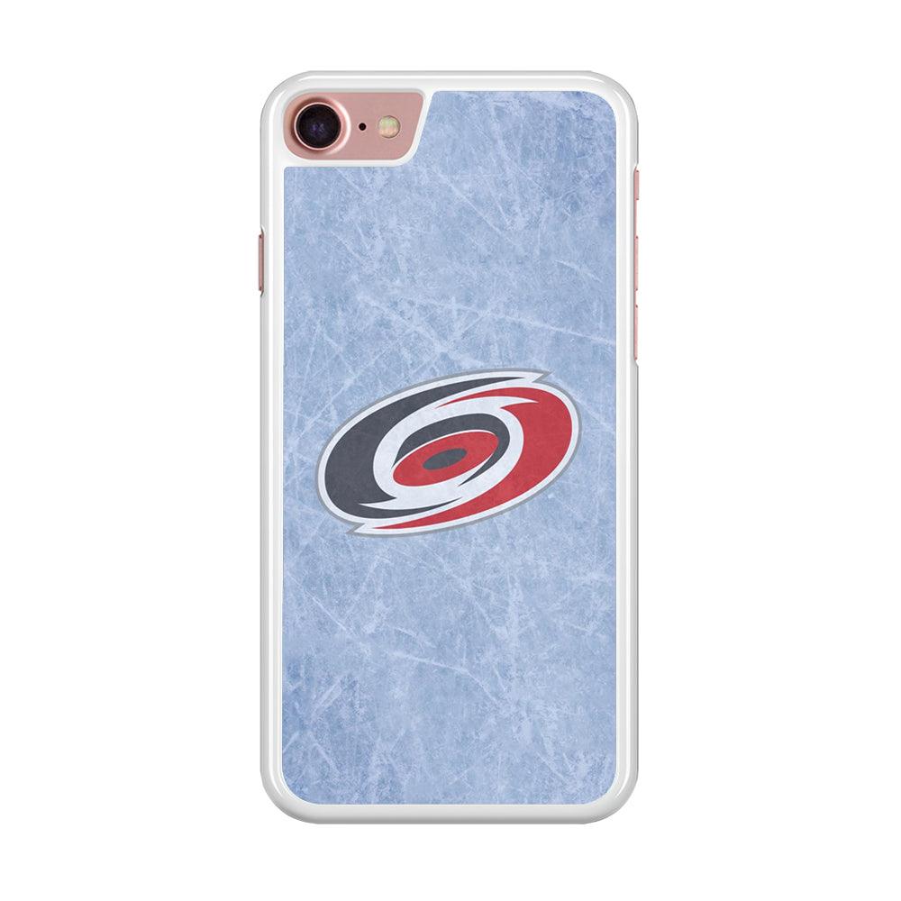 Hockey Carolina Hurricanes NHL 001 iPhone 7 Case-Rubber / White (2D Case)-Xtracase