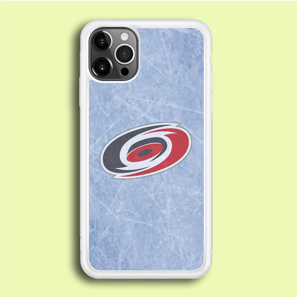 Hockey Carolina Hurricanes NHL 001 iPhone 12 Pro Case-Rubber / White (2D Case)-Xtracase
