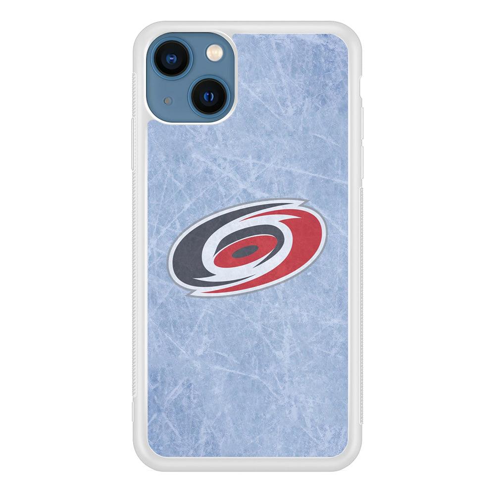 Hockey Carolina Hurricanes NHL 001 iPhone 13 Mini Case-Rubber / White (2D Case)-Xtracase