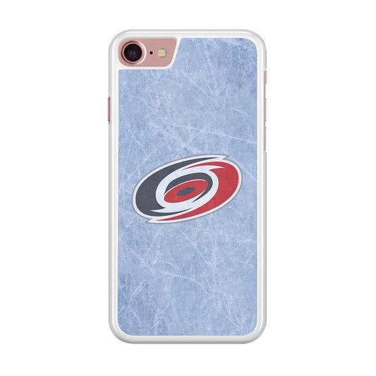 Hockey Carolina Hurricanes NHL 001 iPhone SE 2020 Case-Rubber / White (2D Case)-Xtracase