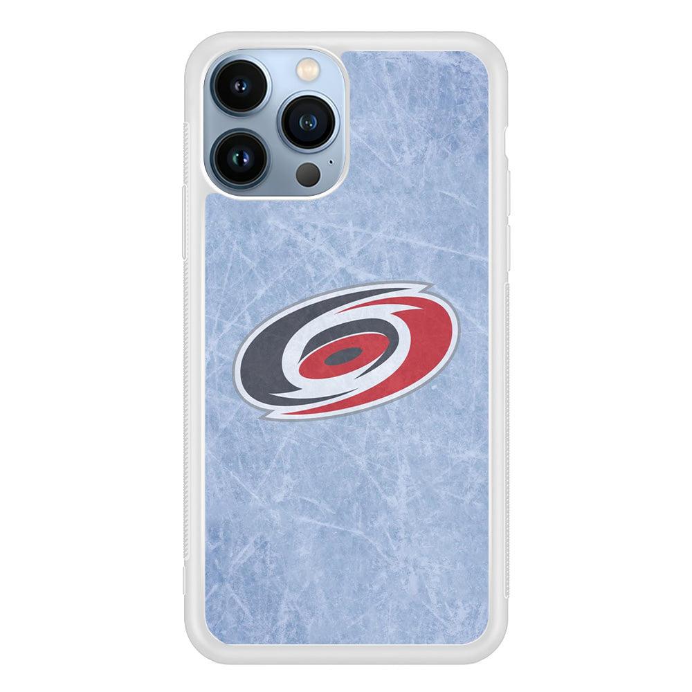 Hockey Carolina Hurricanes NHL 001 iPhone 13 Pro Max Case-Rubber / White (2D Case)-Xtracase