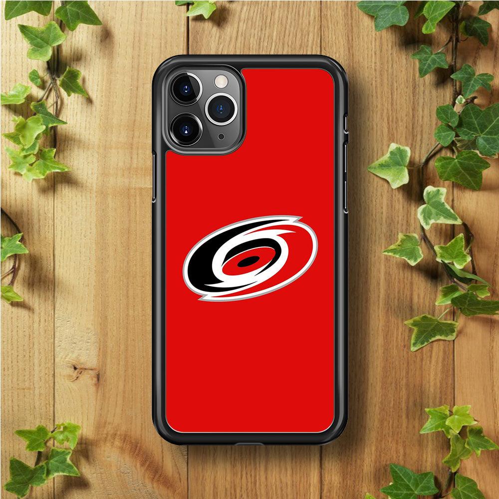 Hockey Carolina Hurricanes NHL 002 iPhone 11 Pro Case-Rubber / Black (2D Case)-Xtracase