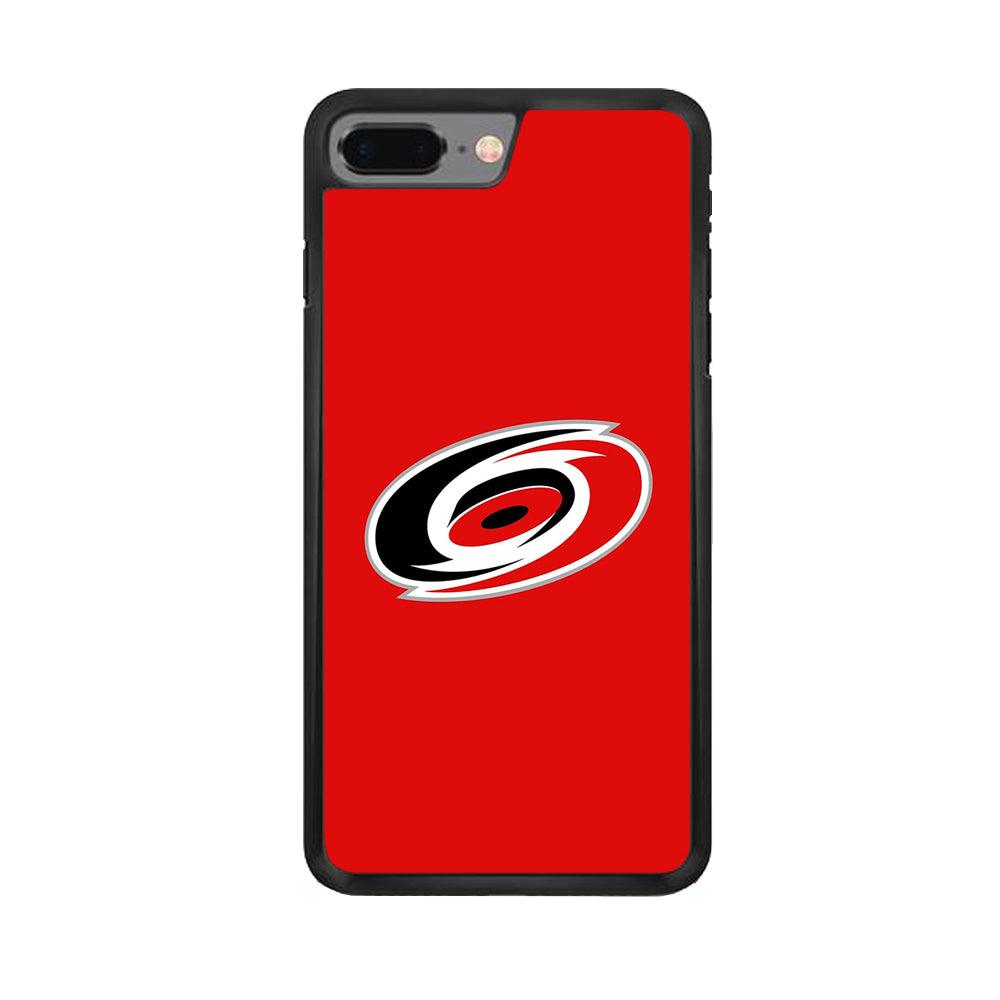 Hockey Carolina Hurricanes NHL 002 iPhone 7 Plus Case-Rubber / Black (2D Case)-Xtracase