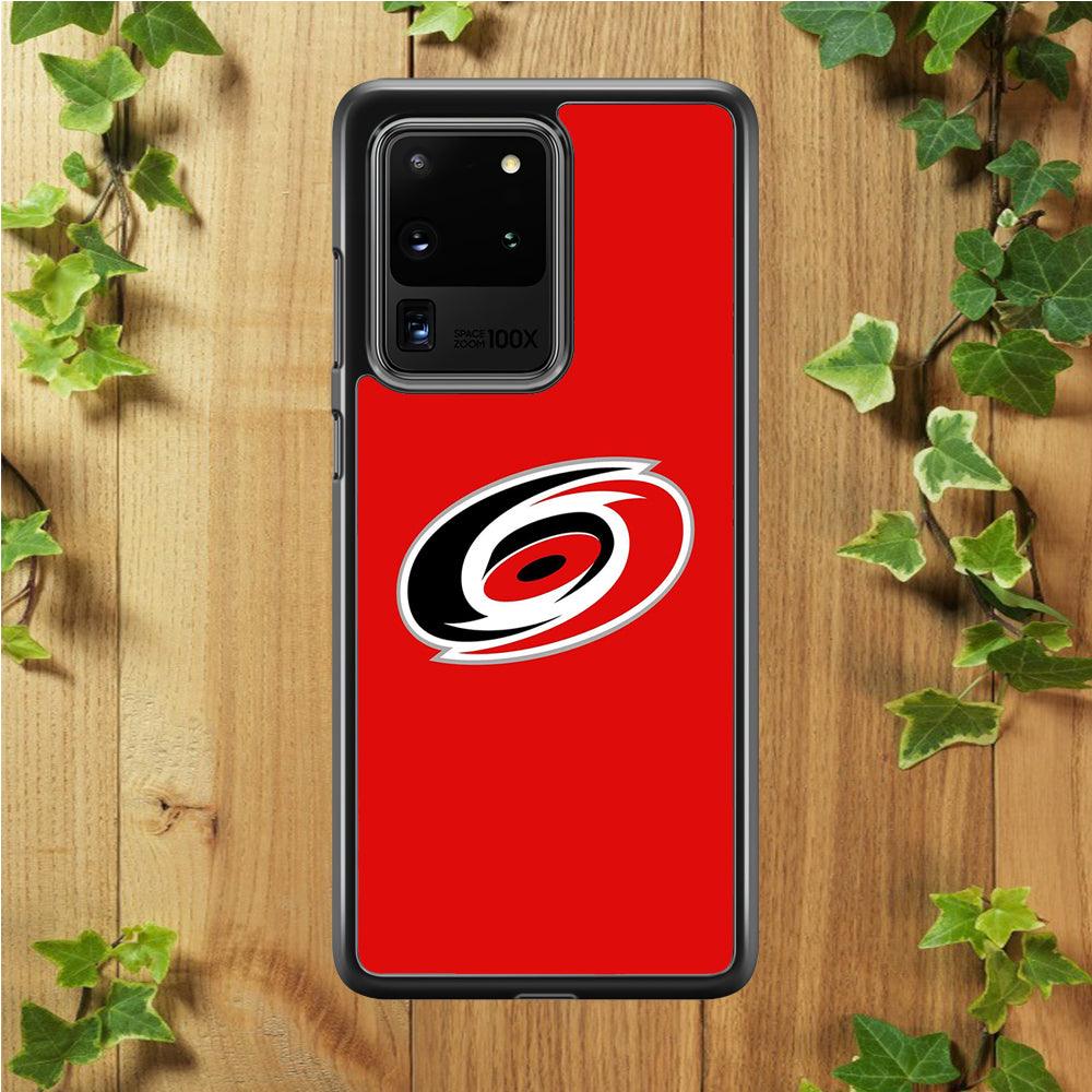 Hockey Carolina Hurricanes NHL 002 Samsung Galaxy S20 Ultra Case-Rubber / Black (2D Case)-Xtracase
