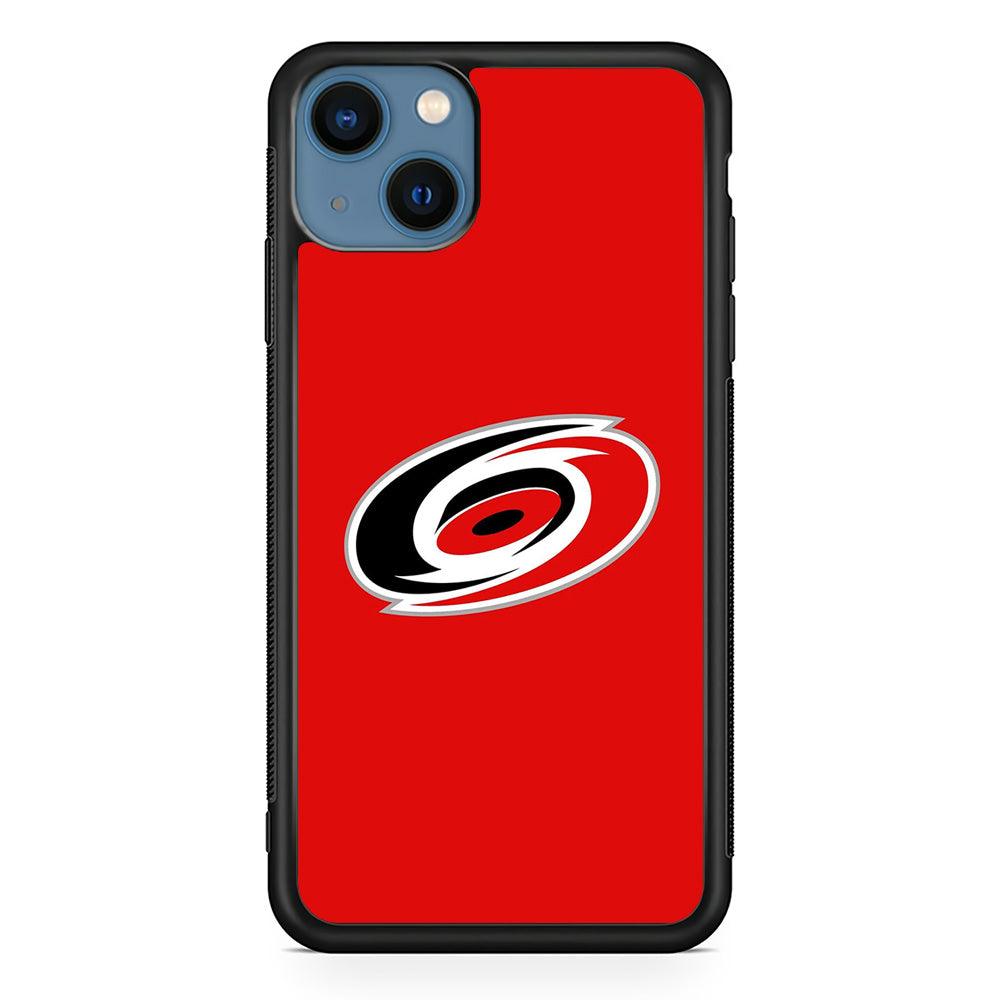 Hockey Carolina Hurricanes NHL 002 iPhone 13 Mini Case-Rubber / Black (2D Case)-Xtracase