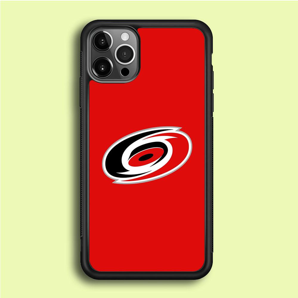 Hockey Carolina Hurricanes NHL 002 iPhone 12 Pro Case-Rubber / Black (2D Case)-Xtracase
