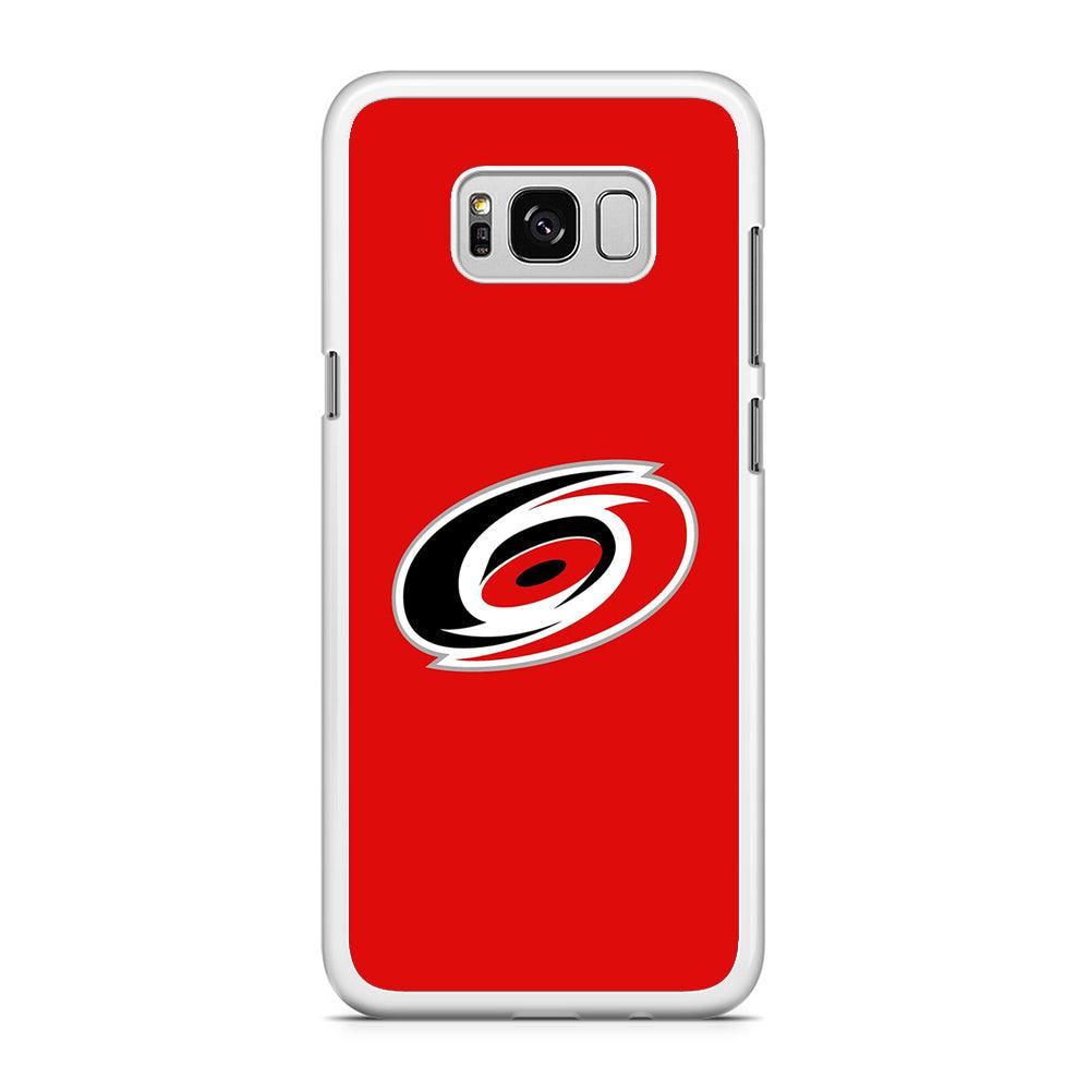 Hockey Carolina Hurricanes NHL 002 Samsung Galaxy S8 Case-Rubber / White (2D Case)-Xtracase