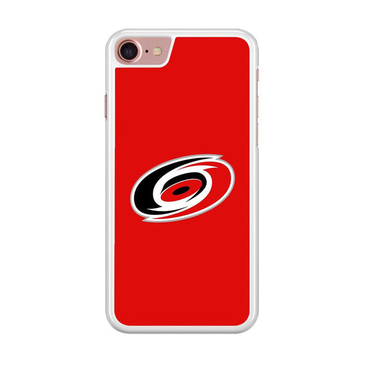 Hockey Carolina Hurricanes NHL 002 iPhone SE 2020 Case-Rubber / White (2D Case)-Xtracase