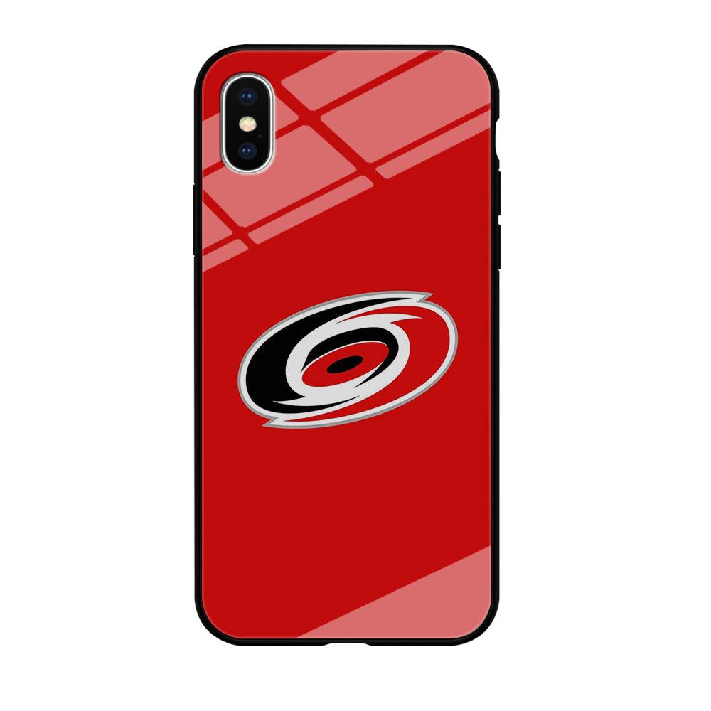 Hockey Carolina Hurricanes NHL 002 iPhone Xs Case-Tempered Glass Case-Xtracase