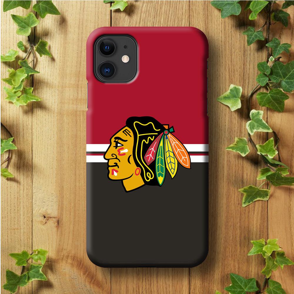 Hockey Chicago Blackhawks NHL 001 iPhone 11 Case-Plastic / Full Wrap (3D Case)-Xtracase