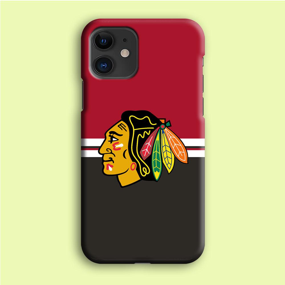 Hockey Chicago Blackhawks NHL 001 iPhone 12 Case-Plastic / Full Wrap (3D Case)-Xtracase