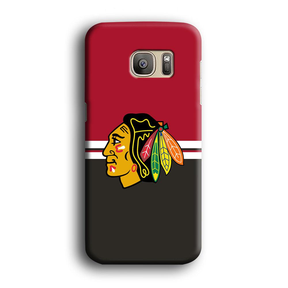 Hockey Chicago Blackhawks NHL 001 Samsung Galaxy S7 Edge Case-Plastic / Full Wrap (3D Case)-Xtracase