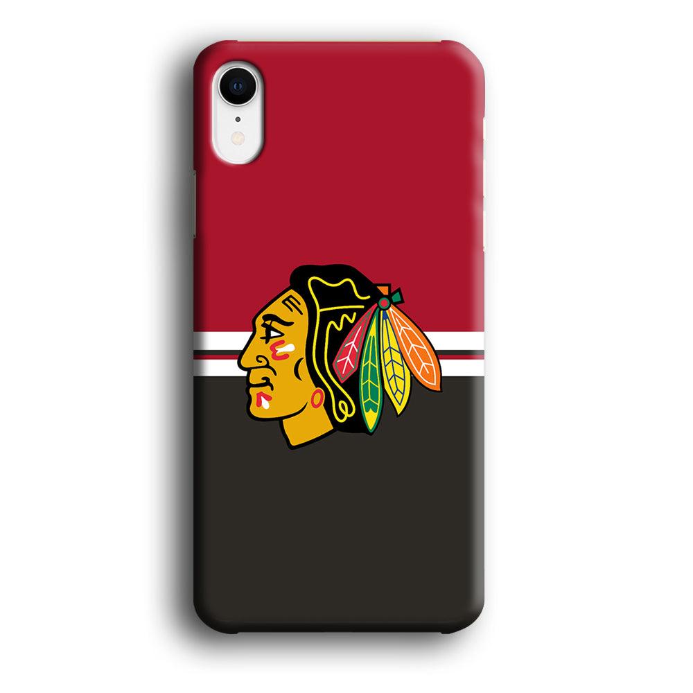 Hockey Chicago Blackhawks NHL 001 iPhone XR Case-Plastic / Full Wrap (3D Case)-Xtracase