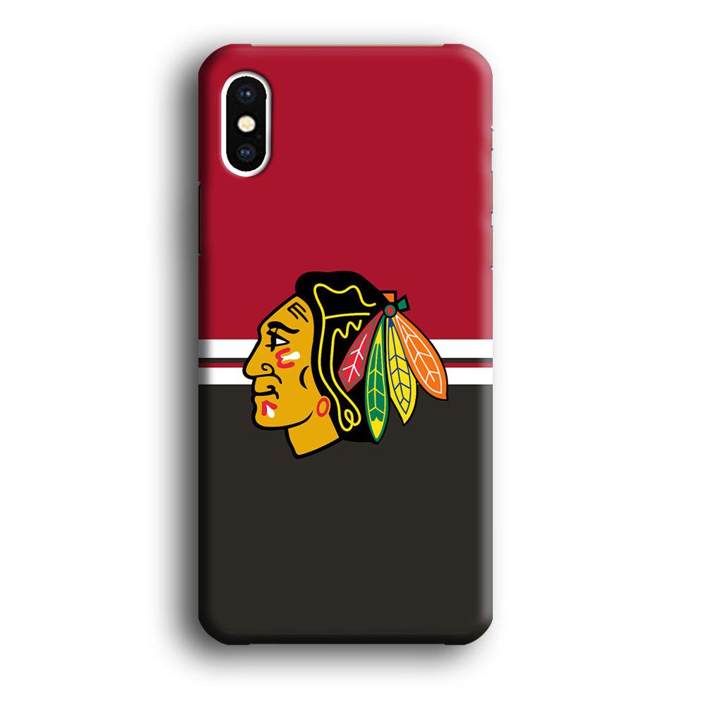 Hockey Chicago Blackhawks NHL 001 iPhone X Case-Plastic / Full Wrap (3D Case)-Xtracase