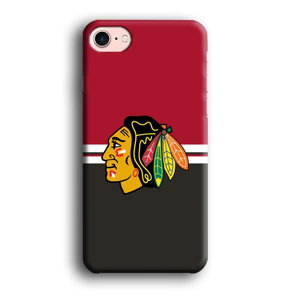 Hockey Chicago Blackhawks NHL 001 iPhone 8 Case-Plastic / Full Wrap (3D Case)-Xtracase