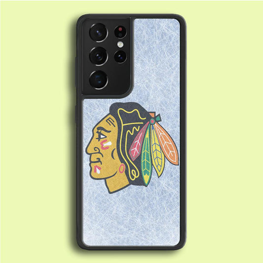 Hockey Chicago Blackhawks NHL 002 Samsung Galaxy S21 Ultra Case-Plastic / Full Wrap (3D Case)-Xtracase