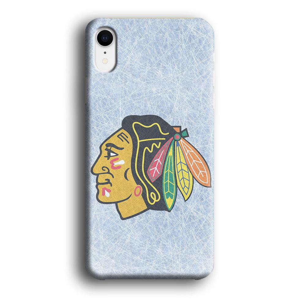 Hockey Chicago Blackhawks NHL 002 iPhone XR Case-Plastic / Full Wrap (3D Case)-Xtracase