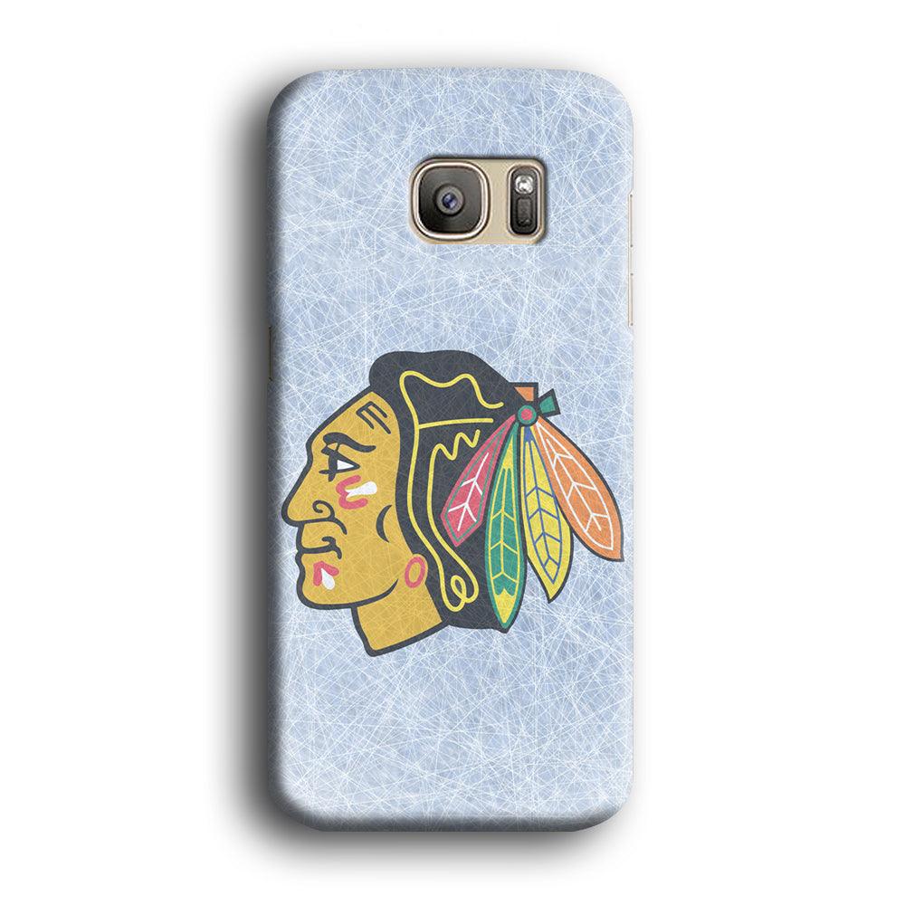 Hockey Chicago Blackhawks NHL 002 Samsung Galaxy S7 Edge Case-Plastic / Full Wrap (3D Case)-Xtracase