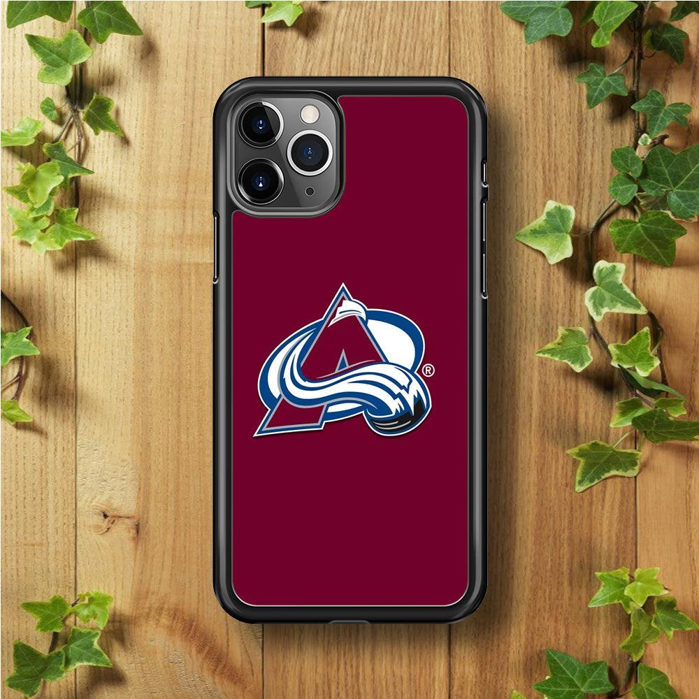 Hockey Colorado Avalanche NHL 001 iPhone 11 Pro Case-Rubber / Black (2D Case)-Xtracase