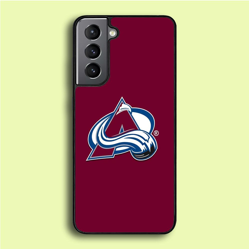 Hockey Colorado Avalanche NHL 001 Samsung Galaxy S21 Plus Case-Rubber / White (2D Case)-Xtracase
