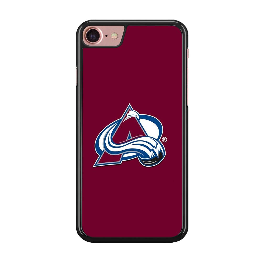 Hockey Colorado Avalanche NHL 001 iPhone SE 2020 Case-Rubber / Black (2D Case)-Xtracase