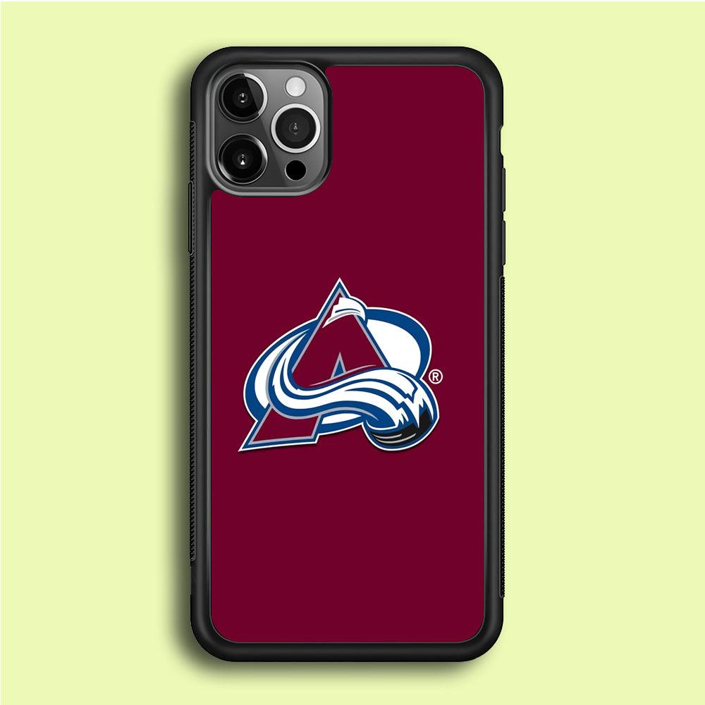 Hockey Colorado Avalanche NHL 001 iPhone 12 Pro Case-Rubber / Black (2D Case)-Xtracase