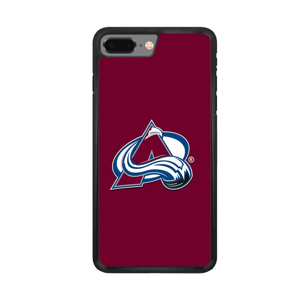 Hockey Colorado Avalanche NHL 001 iPhone 7 Plus Case-Rubber / Black (2D Case)-Xtracase