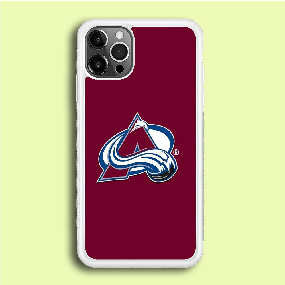 Hockey Colorado Avalanche NHL 001 iPhone 12 Pro Case-Rubber / White (2D Case)-Xtracase