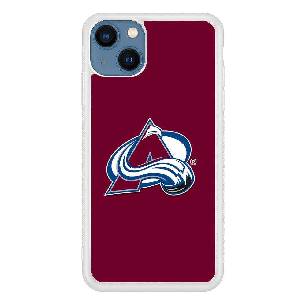 Hockey Colorado Avalanche NHL 001 iPhone 13 Case-Rubber / White (2D Case)-Xtracase