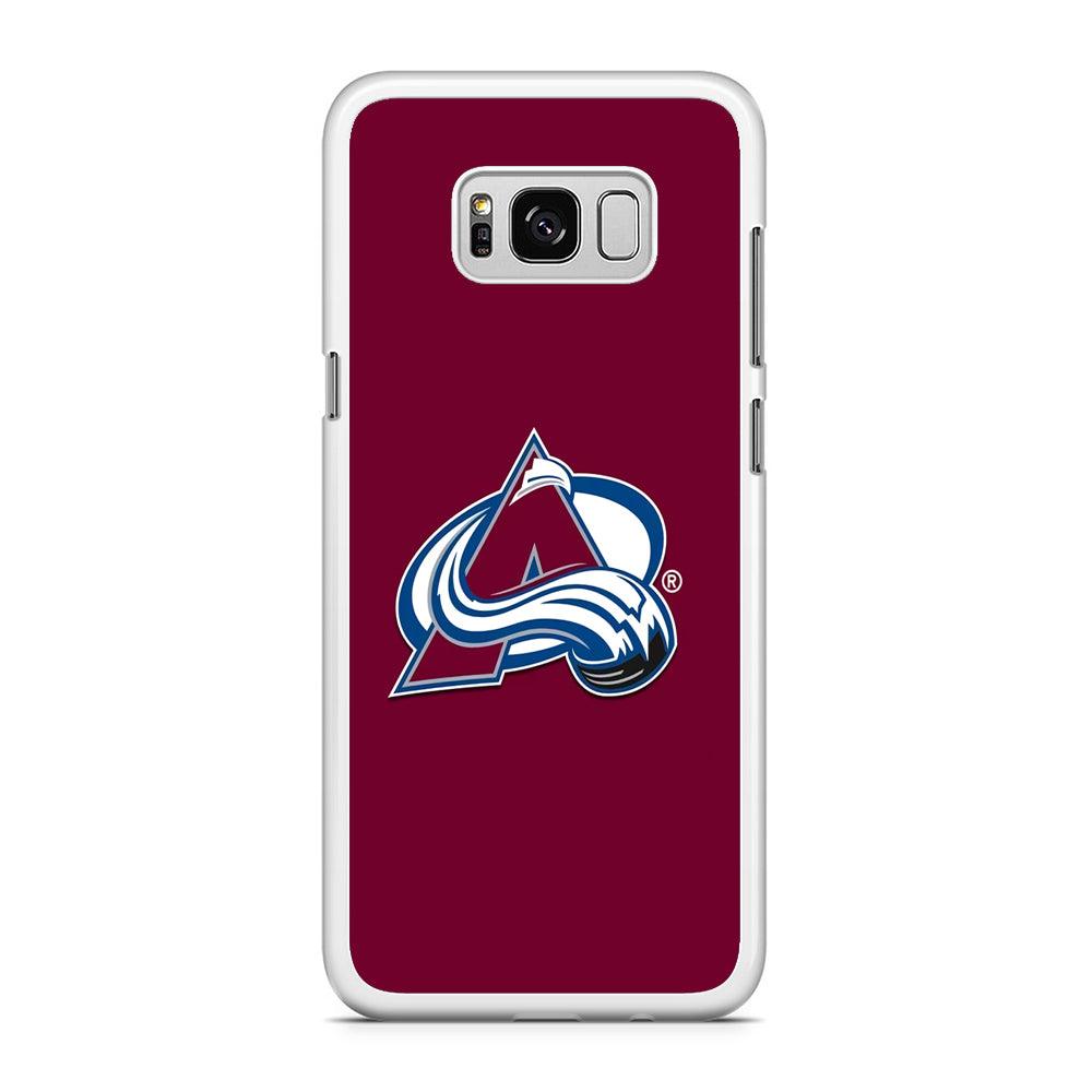 Hockey Colorado Avalanche NHL 001 Samsung Galaxy S8 Case-Rubber / White (2D Case)-Xtracase