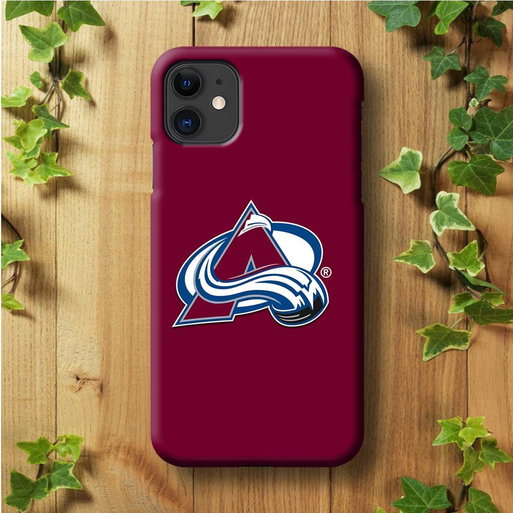 Hockey Colorado Avalanche NHL 001 iPhone 11 Case-Plastic / Full Wrap (3D Case)-Xtracase