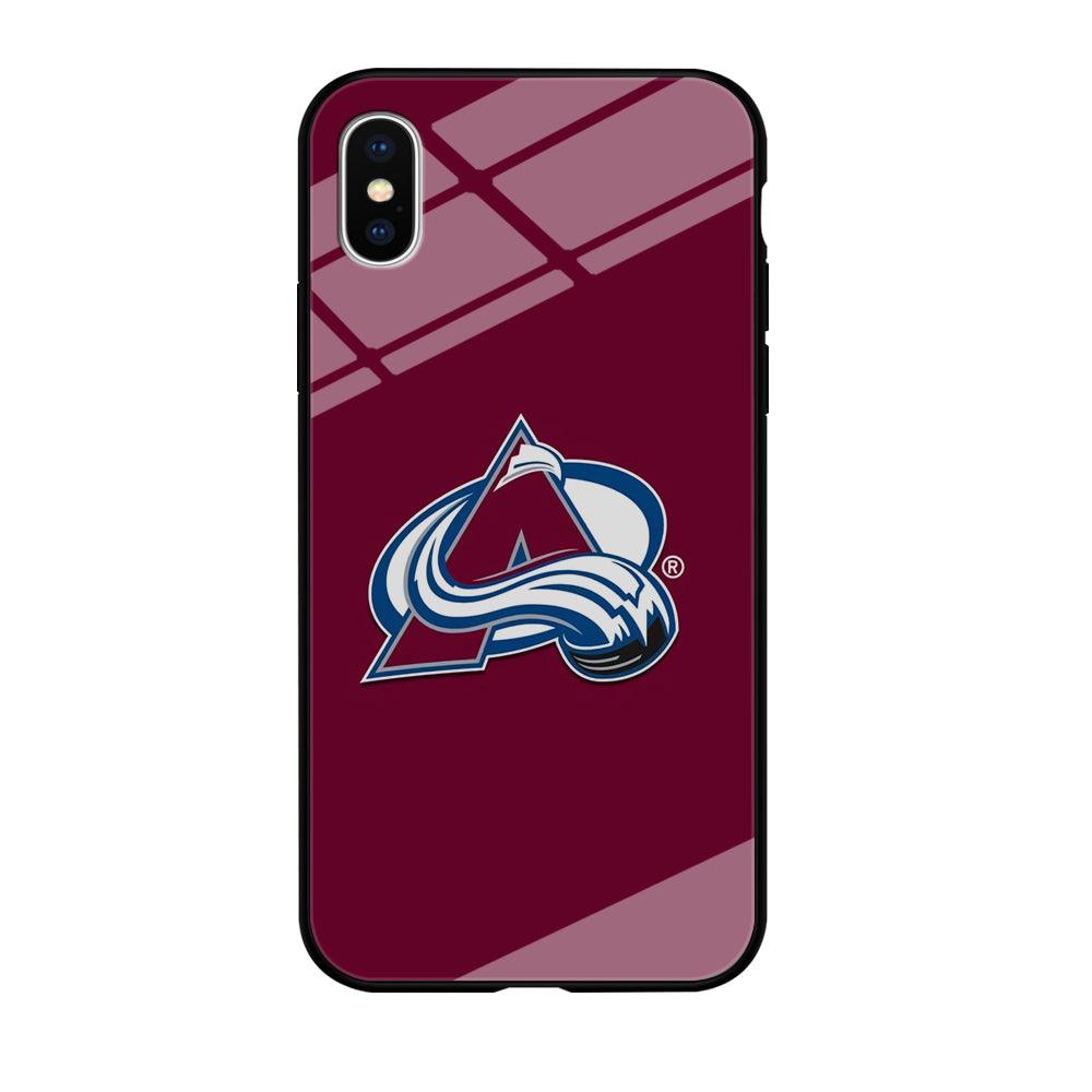 Hockey Colorado Avalanche NHL 001 iPhone Xs Case-Tempered Glass Case-Xtracase