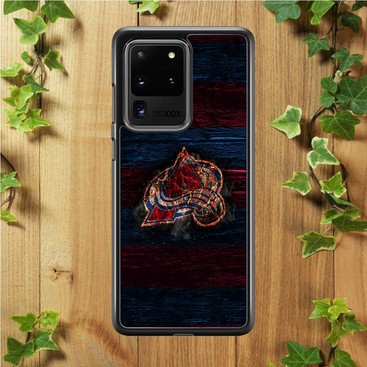 Hockey Colorado Avalanche NHL 002 Samsung Galaxy S20 Ultra Case-Rubber / White (2D Case)-Xtracase