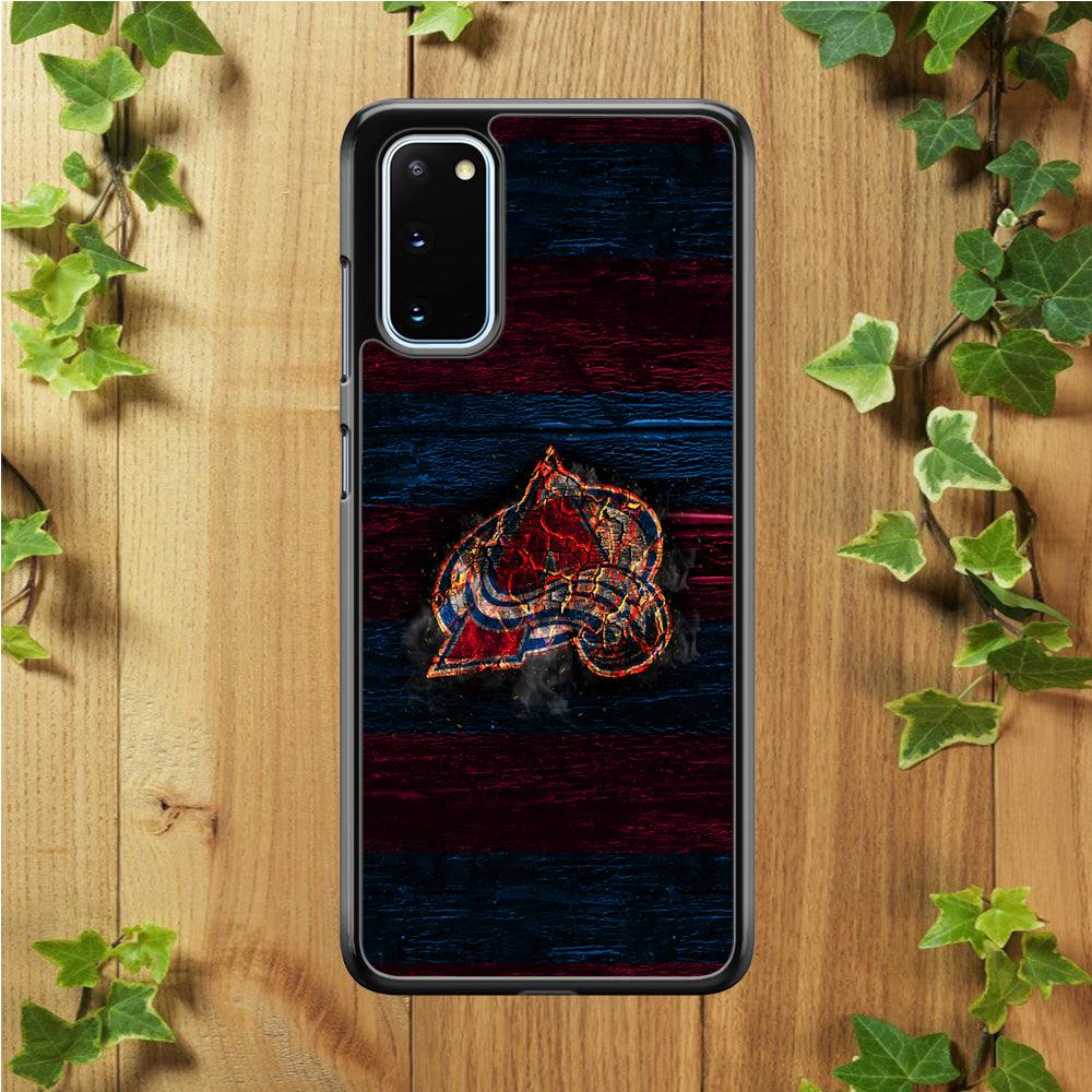 Hockey Colorado Avalanche NHL 002 Samsung Galaxy S20 Case-Rubber / Black (2D Case)-Xtracase