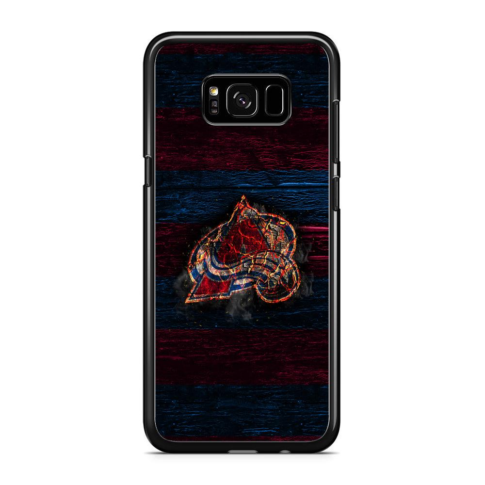 Hockey Colorado Avalanche NHL 002 Samsung Galaxy S8 Case-Rubber / Black (2D Case)-Xtracase