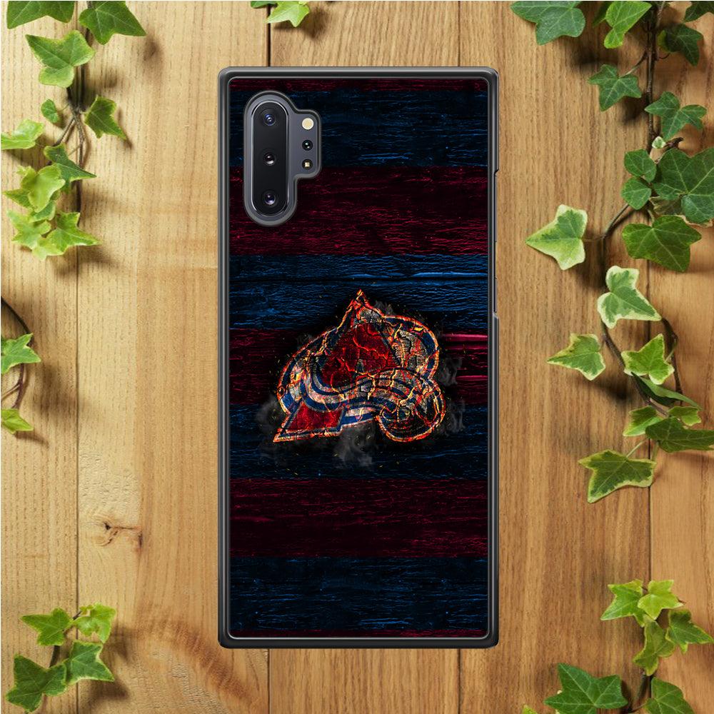 Hockey Colorado Avalanche NHL 002 Samsung Galaxy Note 10 Plus Case-Rubber / Black (2D Case)-Xtracase