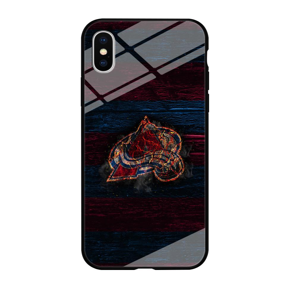 Hockey Colorado Avalanche NHL 002 iPhone Xs Max Case-Tempered Glass Case-Xtracase