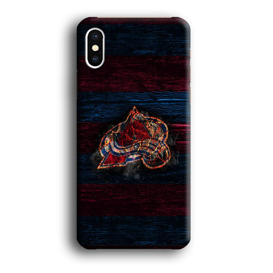 Hockey Colorado Avalanche NHL 002 iPhone Xs Case-Plastic / Full Wrap (3D Case)-Xtracase