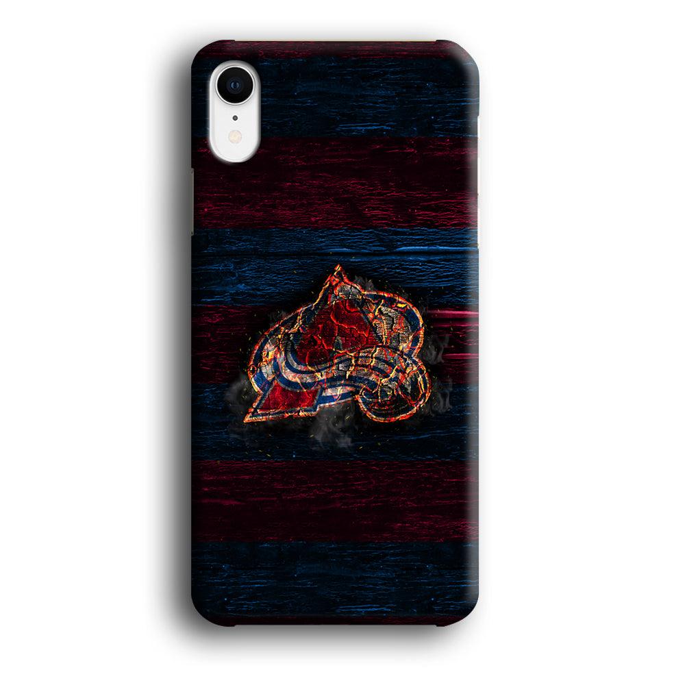 Hockey Colorado Avalanche NHL 002 iPhone XR Case-Plastic / Full Wrap (3D Case)-Xtracase