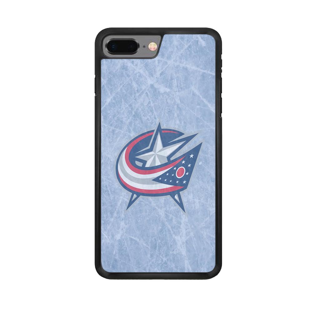 Hockey Columbus Blue Jackets NHL 001 iPhone 8 Plus Case-Rubber / Black (2D Case)-Xtracase