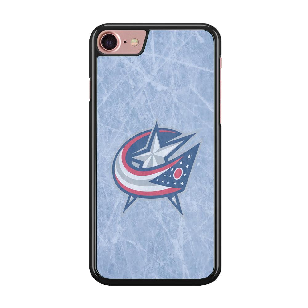 Hockey Columbus Blue Jackets NHL 001 iPhone 8 Case-Rubber / Black (2D Case)-Xtracase