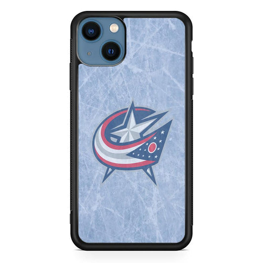 Hockey Columbus Blue Jackets NHL 001 iPhone 13 Mini Case-Rubber / Black (2D Case)-Xtracase