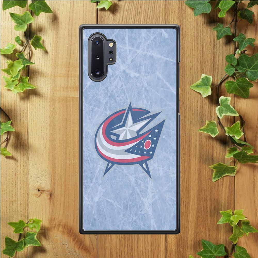 Hockey Columbus Blue Jackets NHL 001 Samsung Galaxy Note 10 Plus Case-Rubber / White (2D Case)-Xtracase