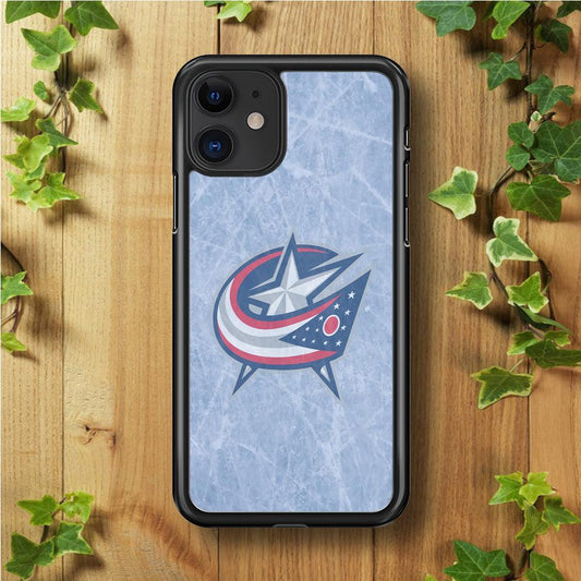 Hockey Columbus Blue Jackets NHL 001 iPhone 11 Case-Rubber / Black (2D Case)-Xtracase