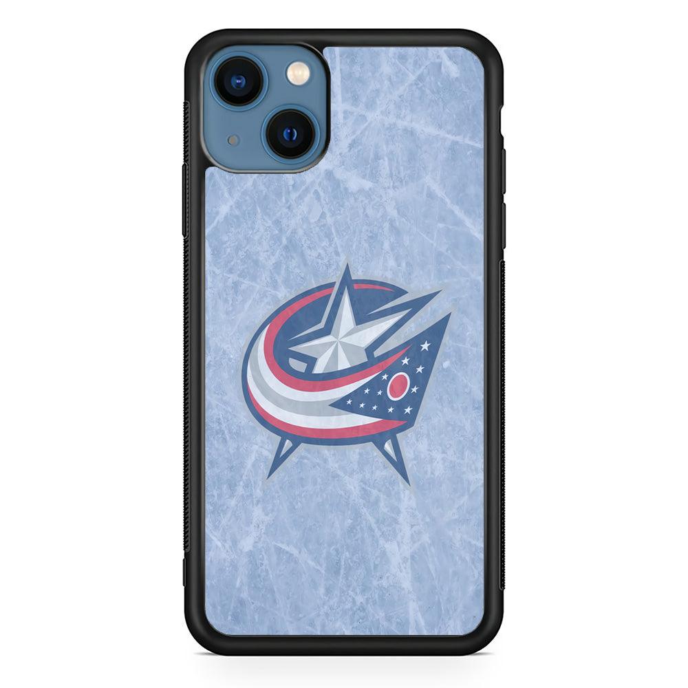 Hockey Columbus Blue Jackets NHL 001 iPhone 13 Case-Rubber / Black (2D Case)-Xtracase