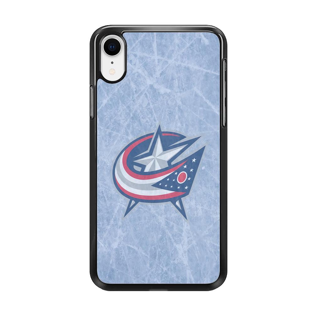 Hockey Columbus Blue Jackets NHL 001 iPhone XR Case-Rubber / Black (2D Case)-Xtracase