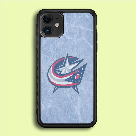 Hockey Columbus Blue Jackets NHL 001 iPhone 12 Case-Rubber / Black (2D Case)-Xtracase