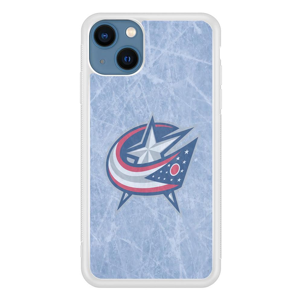 Hockey Columbus Blue Jackets NHL 001 iPhone 13 Mini Case-Rubber / White (2D Case)-Xtracase